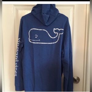 Vineyard Vines Slub Vintage Whale Blue Moon Long Sleeve Hoodie Tee